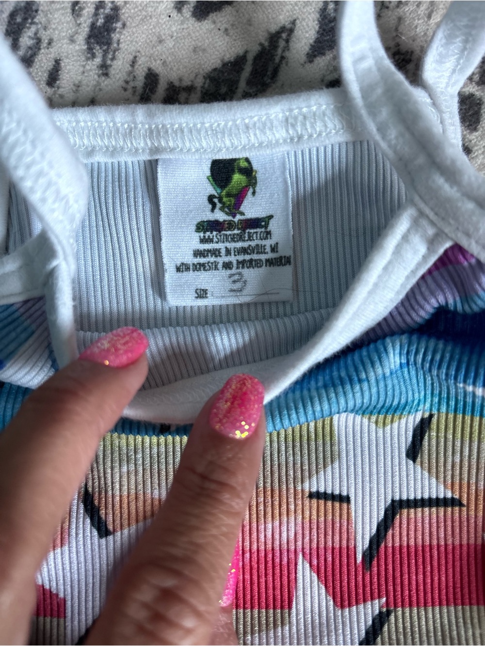 Honeydew Intimates Rainbow Star Tank & Shorts Set - White Stars - Picture 3 of 3